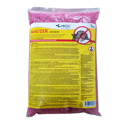 Mauzer grūdai, 1 kg, pelių ir žiurkių naikinimui